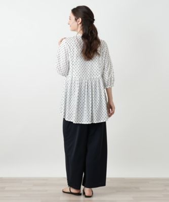 スタンドカラーブラウス【Ｌｅｉｌｉａｎ　ＷＨＩＴＥ　ＬＡＢＥＬ】