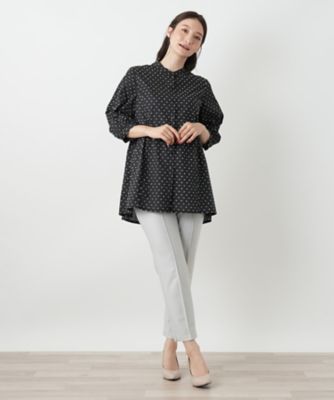 スタンドカラーブラウス【Ｌｅｉｌｉａｎ　ＷＨＩＴＥ　ＬＡＢＥＬ】