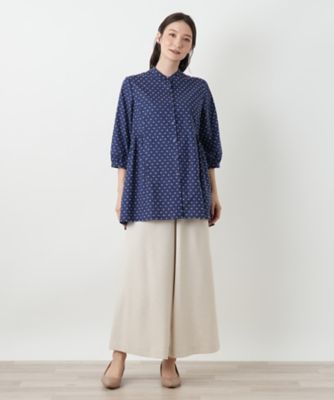 スタンドカラーブラウス【Ｌｅｉｌｉａｎ　ＷＨＩＴＥ　ＬＡＢＥＬ】