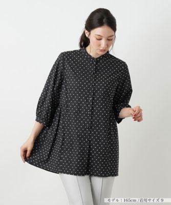 スタンドカラーブラウス【Ｌｅｉｌｉａｎ　ＷＨＩＴＥ　ＬＡＢＥＬ】