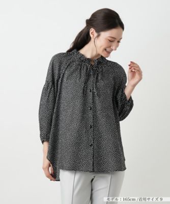 プリントブラウス【Ｌｅｉｌｉａｎ　ＷＨＩＴＥ　ＬＡＢＥＬ】