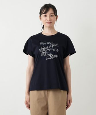 レリアン13号➕　コットンTシャツ ロゴデザインTシャツ | Leilian (Women)/レリアン | 三越伊勢丹