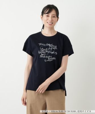 BLAMINK コットン刺繍Tシャツ コットンクルーネック 刺繍 ノースリーブTシャツ | BLAMINK