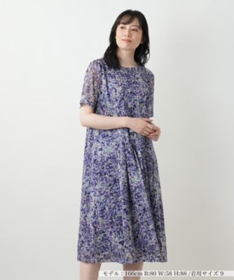 ＜Leilian (Women)＞花柄フレアワンピース【ＥＲＩＣＡ】