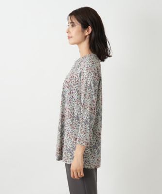 ■美品 Leilian G.BINDA 花柄 コンビプルオーバーカットソー □美品 Leilian G.BINDA 花柄 コンビプルオーバーカットソー