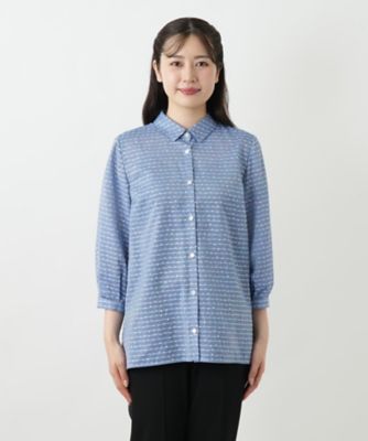 刺繍ボーダーブラウス