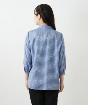 刺繍ボーダーブラウス