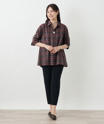 チェックブラウス【Ｌｅｉｌｉａｎ　ＷＨＩＴＥ　ＬＡＢＥＬ】