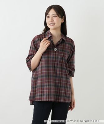 チェックブラウス【Ｌｅｉｌｉａｎ　ＷＨＩＴＥ　ＬＡＢＥＬ】