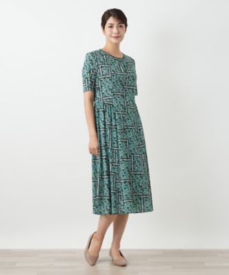 Leilian 花柄ワンピース 13＋ フラワー柄フレアワンピース【Leilian WHITE LABEL】|レリアン