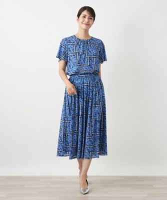 極美品♡レリアン(Leilian)フレアスカートAライン【13＋号】日本製 花柄 極美品♡レリアン(Leilian)フレアスカートAライン【13＋号】花柄