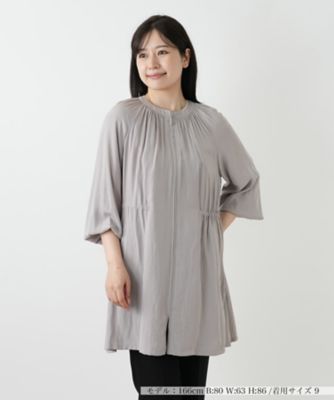 ノーカラーロングブルゾン | Leilian (Women)/レリアン | 三越伊勢丹