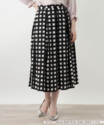 ＜Leilian (Women)＞ウォッシャブル柄フレアスカート