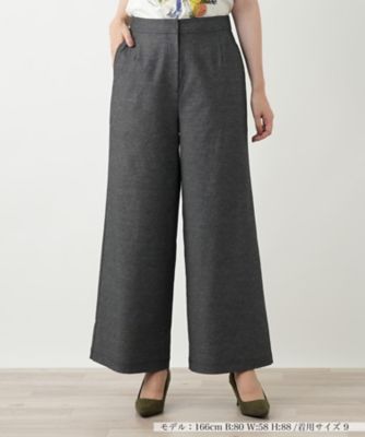 ＜Leilian (Women)＞洗えるデニム調ワイドパンツ