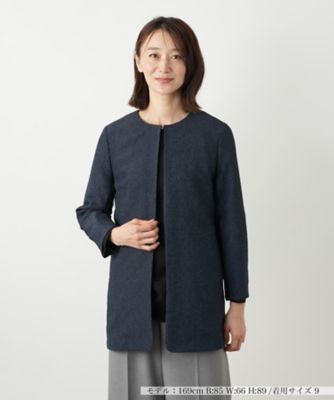 ＜Leilian (Women)＞ノーカラーロングジャケット