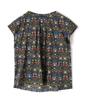 ＜Leilian (Women)＞フラワー柄フレンチスリーブブラウス