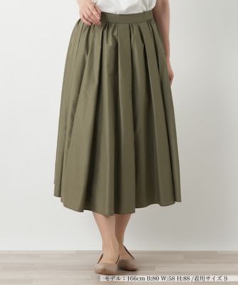 レリアン leilian ロングスカート ギャザースカート カーキ 9号 洗えるギャザースカート | Leilian (Women)/レリアン | 三越