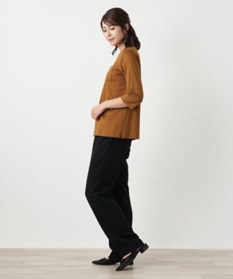 くすみブルー　レリアン　トップス 刺繍七分袖カットソー | Leilian (Women)/レリアン | 三越伊勢丹