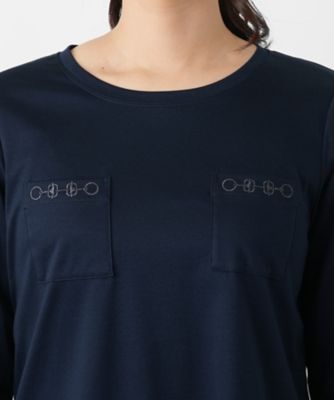 刺繍七分袖カットソー | Leilian (Women)/レリアン | 三越伊勢丹