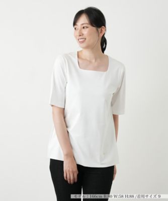 専用レリアン スクエアネック 半袖カットソートップス11L スクエアネックカットソー | Leilian (Women)/レリアン | 三越伊勢丹