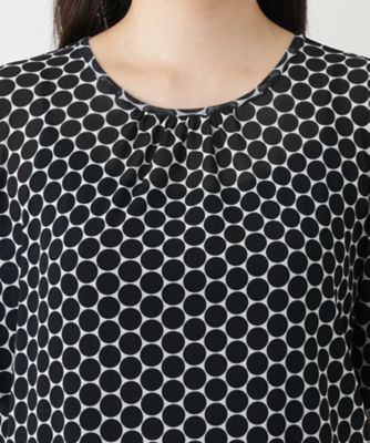 Leilian / レリアン ドット柄クルーネックカットソー ドット柄クルーネックカットソー | Leilian (Women)/レリアン