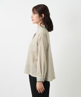 レリアン タグ付 新品 薄手 幾何学柄 チュニックブラウス 13＋ 大きいサイズ 幾何学柄ブラウス | Leilian (Women)/レリアン | 三越伊勢丹
