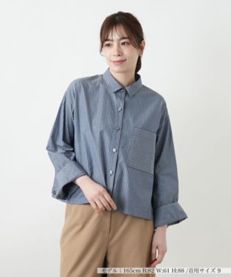 ＜Leilian (Women)＞ドビーストライプシャツブラウス