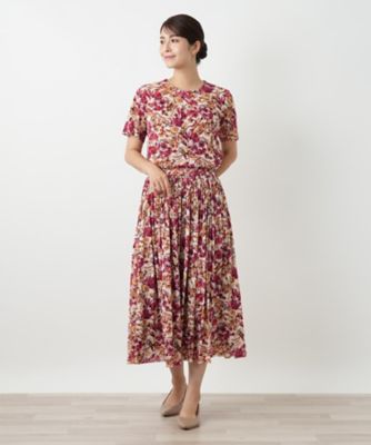 53 @ レリアン lellian 刺繍 花柄 スカート エレガンス フォーマル 花柄プリーツスカート | Leilian (Women)/レリアン | 三越伊勢丹