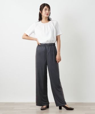 幾何学柄ワイドパンツ | Leilian (Women)/レリアン | 三越伊勢丹