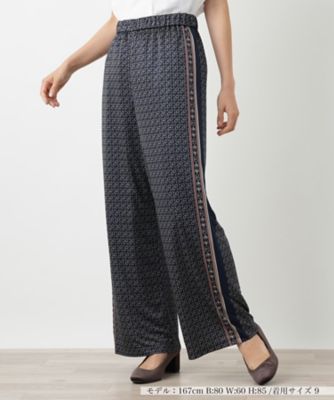 ＜Leilian (Women)＞幾何学柄ワイドパンツ