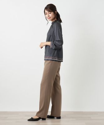 近年購入・3回着用の美品★レリアン 立体的風プリントとスパンコール カットソー9 プリントカットソー【Leilian WHITE LABEL