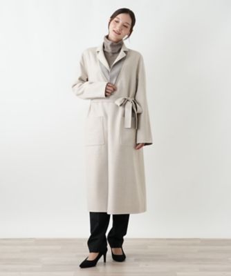 Leilian カシミア100% ロロピアーナ ショールカラー ロングコート リバー仕立て ショールカラー ロングコート 通販 - ディノス