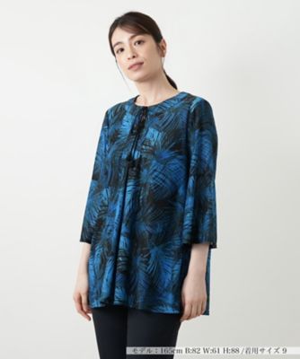 小花柄プリントブラウス【Leilian WHITE LABEL