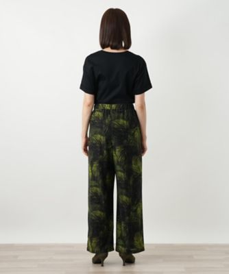 プリントワイドパンツ【Leilian WHITE LABEL