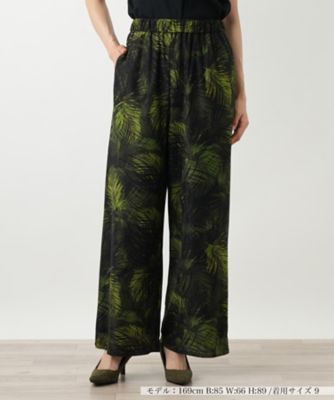 Leilian (Women)/レリアン プリントワイドパンツ【Leilian WHITE LABEL】46ミドリ パンツ・ズボン【三越伊勢丹/公式】