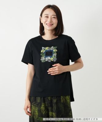 【新品】定価31,900円　レリアン　プリント半袖tシャツ リゾート　9号 プリントカットソー【Leilian WHITE LABEL