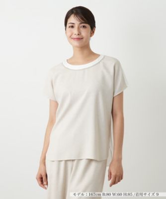 異素材切替カットソー | Leilian (Women)/レリアン | 三越伊勢丹