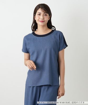 Leilian (Women)/レリアン 異素材切替カットソー