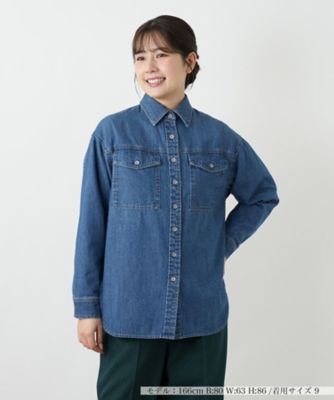 ＜Leilian (Women)＞洗えるデニムブラウス【２５年９月カタログ】