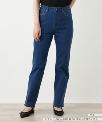 ＜Leilian (Women)＞ストレートデニムパンツ【Ｌ　ＪＥＡＮＳ】