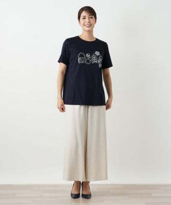 ラインストーンカットソー【Leilian WHITE