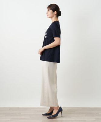 ラインストーンカットソー【Leilian WHITE
