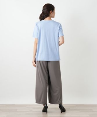ラインストーンカットソー【Leilian WHITE
