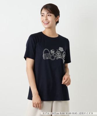 ラインストーンカットソー【Leilian WHITE