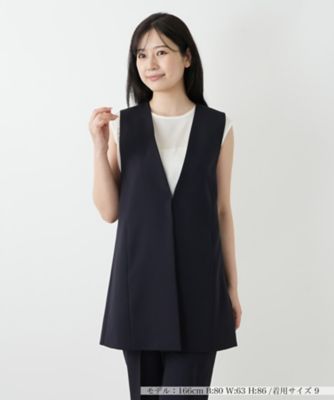 Vネックロングベスト | Leilian (Women)/レリアン | 三越伊勢丹