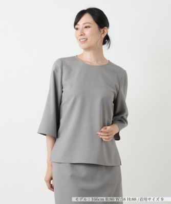 ＜Leilian (Women)＞七分袖スリットブラウス