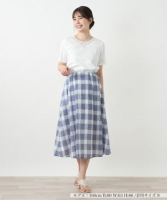【美品レリアン　チェック柄スカート】 ブロックチェックスカート | Leilian (Women)/レリアン | 三越