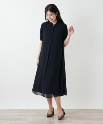レリアン ロングフレアワンピース ウール100%ブラック　9号 Leilian フレアワンピース | Leilian (Women)/レリアン | 三越伊勢丹