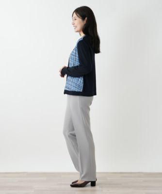 レリアン チェック柄長袖カーディガン チェック柄カーディガン | Leilian (Women)/レリアン | 三越伊勢丹