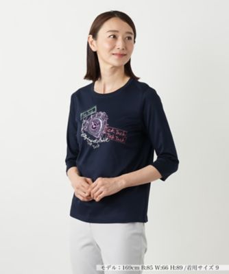 ＜Leilian (Women)＞刺繍プリントカットソー